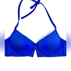 Shade & Shore Royal Blue underwire Push up Bikini top 34B